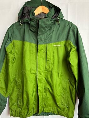 EDDIE BAUER mens size medium two tone rain jacket